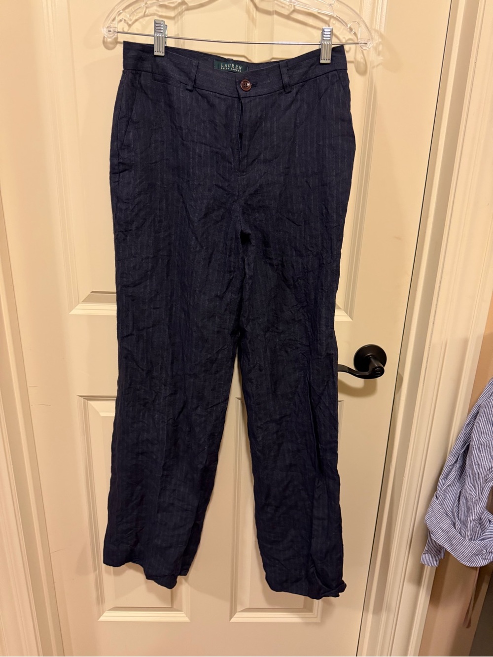 Ralph Lauren Andover Navy pinstripe women’s trousers